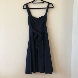 J.CREW Silk Tricotine Rebecca Short Navy Dress